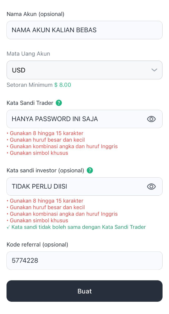 Isi Formulir MT5