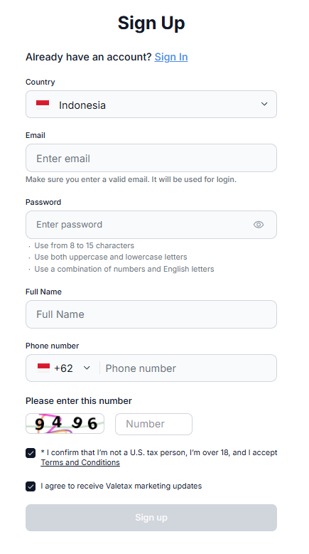 Contoh Pengisian Form Daftar